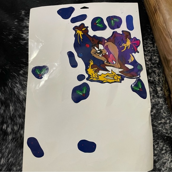 Retired‎ Warner Brothers Looney Tunes Clings Window Christmas Decorations NOS - Picture 4 of 4